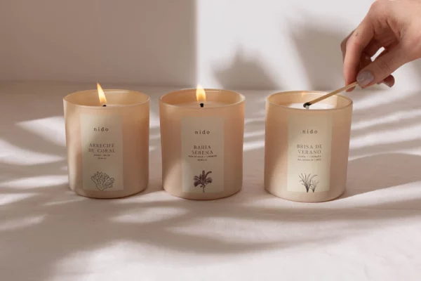 Nido Velas Artesanales Colombianas. Velas de cera de soja. Velas vegetales