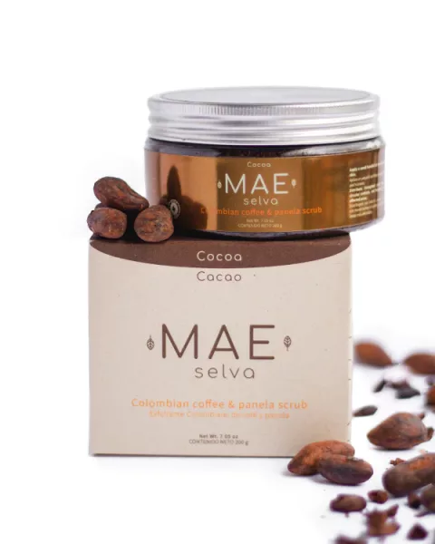 Exfoliante café y cocoa MAE selva Encuentra regalos colombianos para aries
